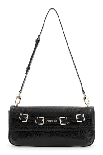 GUESS Dovie Flap Shoulder Bag Black, le sac à épaule noir idéal du bureau aux sorties