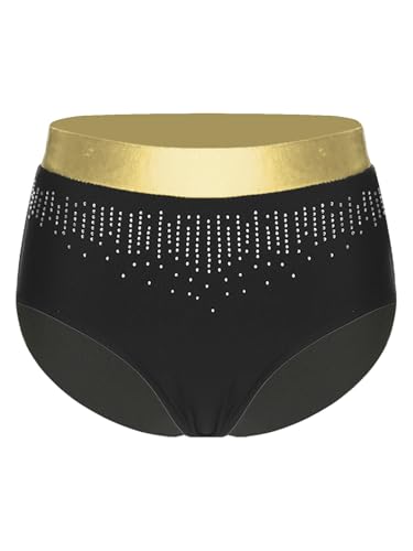 Kids Girls Underwear Sparkle Rhinestones Gymnastics Dance Briefs Panties Performance Dancewear