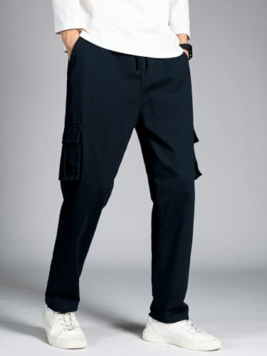 Image of TAGDO Men Flap Pocket Drawstring Waist Trousers (2030)