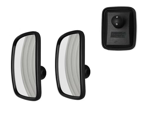 2x Specchio Specchietto Retrovisore Esterno Grandangolo Convesso Universale 22cm x 17cm Destro o Sinisto Omologato E4 per Trattore Camion Carrello Elevatore Furgone Macchine Agricole