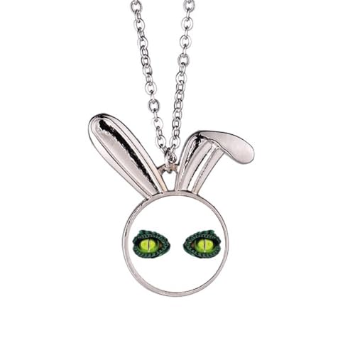 Collier avec pendentif œil d'animal en résine colorée pour style décontracté original