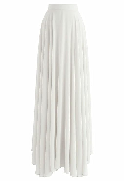 Image of Women's Full Length Georgette Long Skirt- Lehenga with 8 Meters Maxi Flare