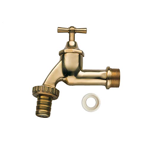 PREMIER TECH AQUA GmbH Robinet d'écoulement Robinet d'arrêt Robinet d'eau en Laiton 3/4', Bande en téflon Incluse pour Votre tonneau d'eau de Pluie ou Votre réservoir d'eau de Pluie Cover