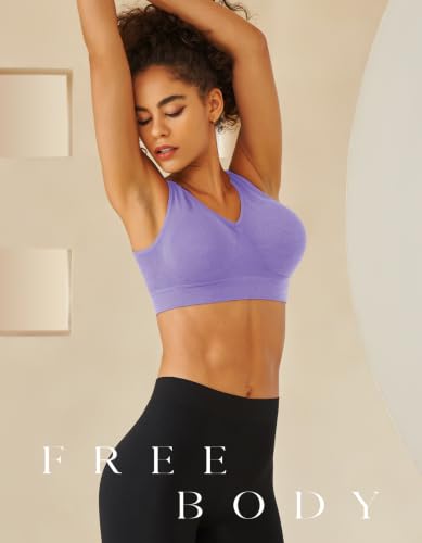 Image of SIMIYA Sports Bras for Women, Yoga Comfort Seamless Wireless Sports Bra