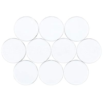 CleverDelights 20mm (3/4") Round Flat Glass Tiles - 100 Pack