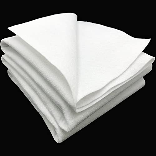 Flausch zum Aufbügeln, mittelschwer, einseitig, zum Aufbügeln, Fließvlies für Quilten, Tragetaschen und Heimdekoration, 99 cm x 90 cm, Weiß thumbnail