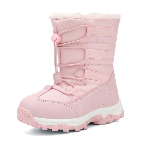 UBFEN Kids Snow Boots for Boys Girls Waterproof Warm Winter Outdoor Activities Shoes Slip Resistant Zipper Closure (Toddler/Little Kid/Big Kid)