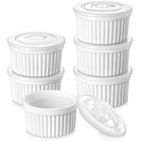 6-Pack 8-oz Vancasso Porcelain Ramekins w/ Lids (White) only .99: eDeal Info