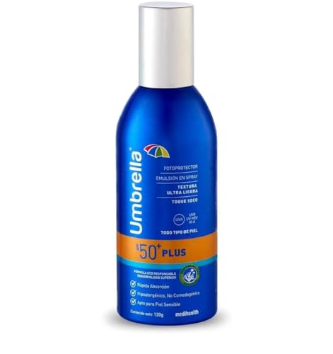 Generic Umbrella Plus Spray 50+, broad spectrum Sunscreen 120G