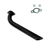 JMCHstore ヘッダー Exhuast パイプキット コールマン CT200U BT200X KT196、Predator 212 Baja MB200 Doodlebug ミニバイク、Axis M200 212CC、Hisun 196cc モンスター メガモト エンジン、ゴーカート(ブラック)