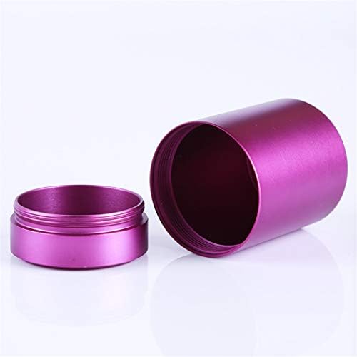 ICUTEDIY Portable Mini Tea Can Aluminum Herb Stash Jar Seal Smell Proof Container Spice Organizer Storage Tool,Pink