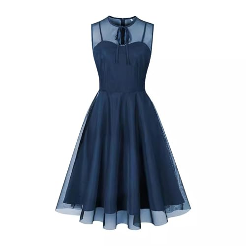 Robe en maille mi-longue sans manches confortable taille XL - 5