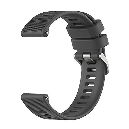 Kompatibel mit Garmin Forerunner55 B&auml;ndern, Silikon Uhrenarmband Ersatz Zubeh&ouml;r f&uuml;r Garmin Forerunner 55 GPS Running Smartwatch (grau)