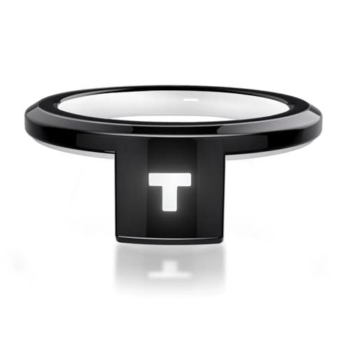 KUTYU T1 Smart Ring Tesla Edition Sostituire Chiave Auto Smart NFC Anello Multifunzionale con LED a Forma di T, Medio
