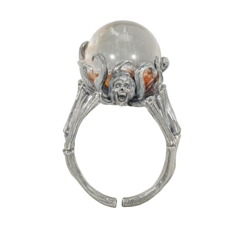 Bague quartz rutile argent 925 fait main | Bijoux gothiques esprit de la forêt