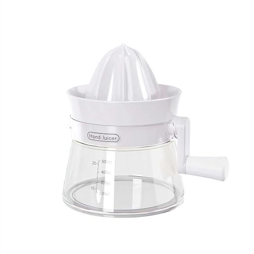 Exprimidor manual de limón, exprimidor manual de cítricos, exprimidor de limón, exprimidor multifuncional de naranja y lima, prensa de frutas de mano con recipiente medidor con taza de medición
