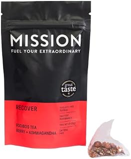 Recover Tea | Rooibos Tea with Berry & Ashwagandha | Pyramid Tea Bags