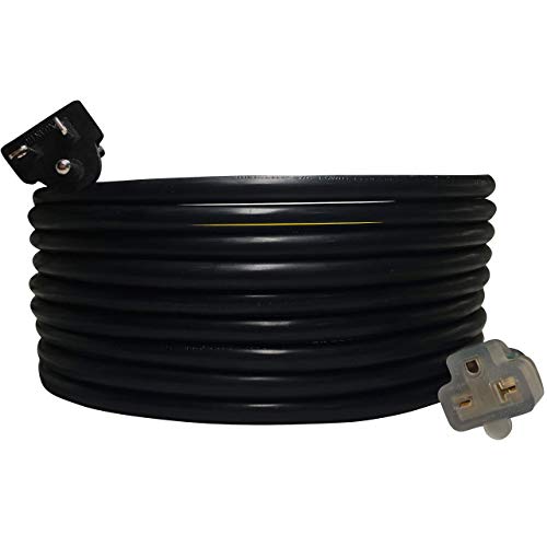 NEMA 6-20 Plug to 6-20 Connector Extension Power Cord - 25FT 20A/250V 12/3 SJTW T Blade - Black
