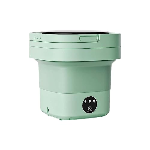 Foldable Mini Washing Machine 6.5L 3 Models Powerful for Travel Dorm Laundry Green