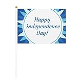 Happy Israel Independence Day Hand Held Flags Small Flag Party Decorations Parade Festival 5.5x8.2 Inch,One Size