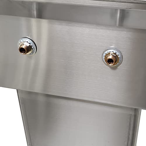 Image of AmGood Stainless Steel Prep & Utility Sink | 304 Stainless Steel | Restaurant, Kitchen, Laundry, Garage | NSF (Bowl Size: 14 inchx16 inchx11 inch + Faucet + 2 Drainboards)