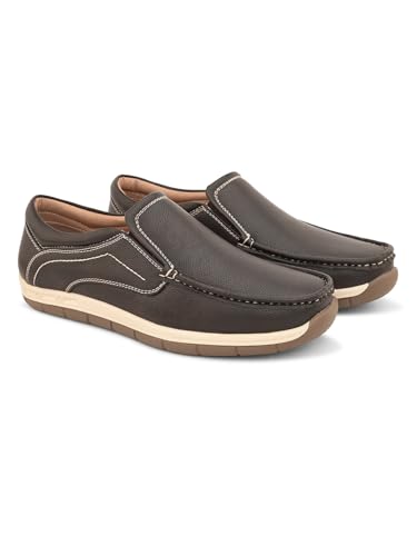 Image of FENTACIA Men's Faux Leather Slip On Office Shoes Formal Loafers