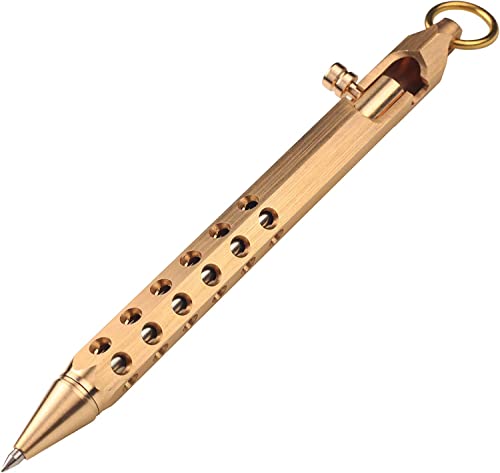 SMOOTHERPRO Solid Brass Bolt Action Pen, Natural