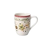 Dekorativer Kaffee-Becher aus Porzellan mit Henkel zum Genießen von Kaffee, Festliche Motive ideal für die Weihnachtszeit