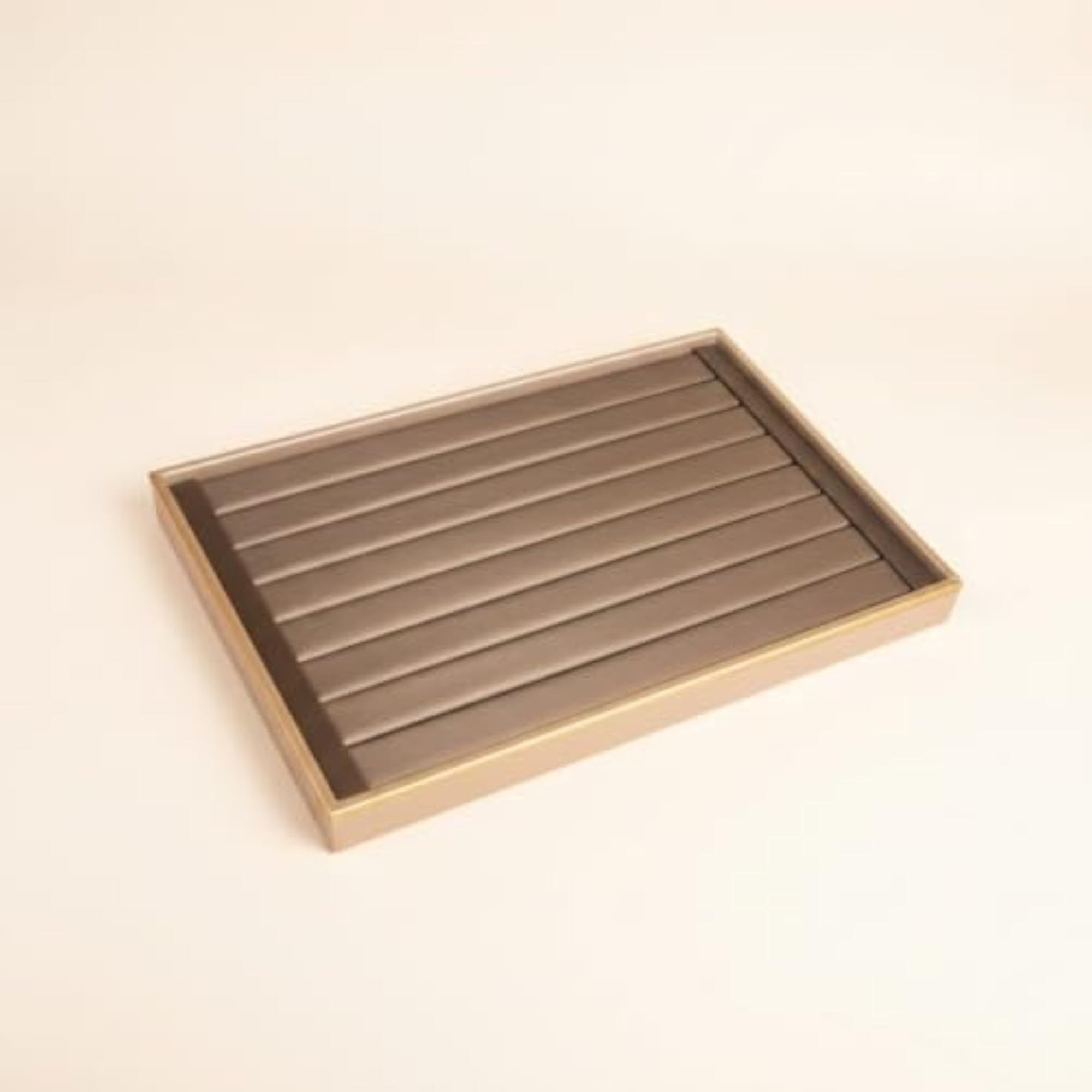 Rectangular Jewelry Display Tray, Brushed Organizer