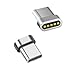 Price comparison product image Magnetic USB Type C Adapter, LAMA 2 Pack Magnetic Type C Connector for LAMA Magnetic Charging Sync Cable Silver, Only Adapters