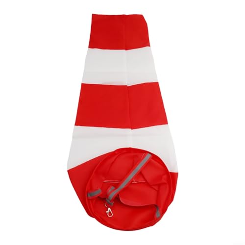 Manche à air Rip-Stop en polyester avec bande réfléchissante - Sac de mesure du vent pour la surveillance de la météo dans les aéroports et la décoration de jardin - Sac à vent à rayures