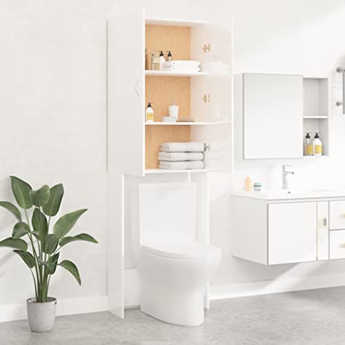 VidaXL Mobile per Lavatrice Bianco Lucido