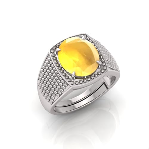 Bague Pukhraj saphir jaune naturel véritable remède au manque d'éclat mixte - 2