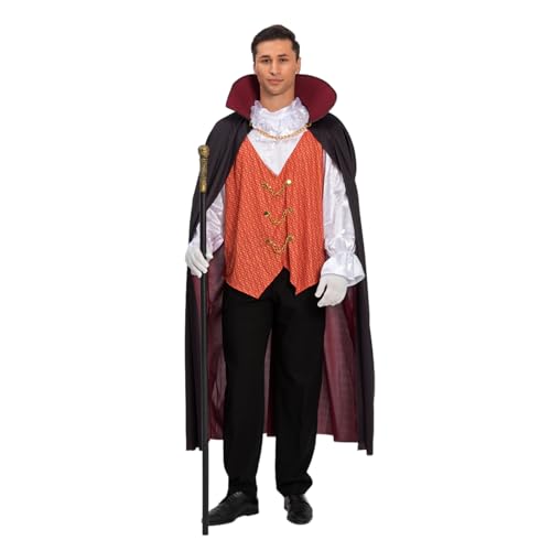 Jazgrom 570521-0L Vampire Costume Men Adult Halloween Costumes With Teeth Cape Party Events Role Play Cosplay thumb #1