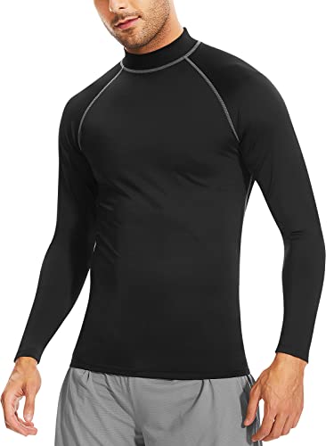 Rash Guard for Men, Men's Rash Guard Long Sleeve Swim Shirts - UPF 50+ UV Sun Protection Quick Dry Rashguard for Water Sports