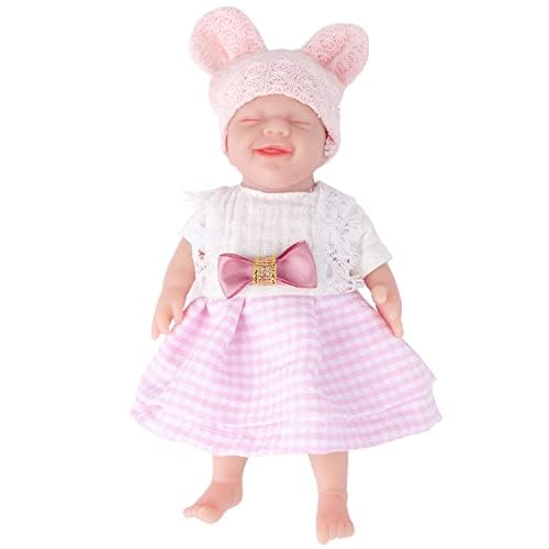 Mini Full Body Silicone Reborn Baby Doll - Newborn Girl (WG1579-16cm-130g-Girl)
