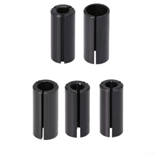 Honseadek Ensemble d'adaptateurs de pince de défonceuse en acier au carbone pour mandrin de machine de gravure CNC de 12 mm à 6 mm, 12,7 mm à 8 mm, porte-embout de fraisage de précision pour le