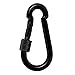 WAKI Spring Hook with Lock, Black, 6 x 60, Working Load Capacity: 176.4 lbs (80 kg)