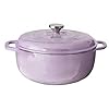 Lodge Essential Enamel Cast Iron Dutch Oven - Perfect for Bread Baking, Braising, Marinating & Slow Cooking - Features Moisture-Sealing Lid & Dual Handles - Kitchen Essentials - 6 Quarts - Lilac #4