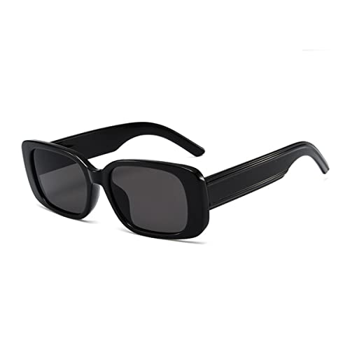 LeonLion Rectangle Sunglasses for Women Y2K Womens Sunglasses Square Frame Black Sun Glasses Retro Eyewear UV 400