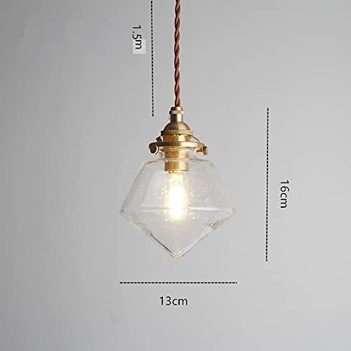 Chandelier retro brass suspension de lampe lanterne creative