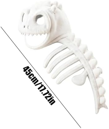Halloween Pet Dinosaur Costume, Soft Plush T-Rex Skeleton Halloween Costume for Dogs | Cosplay Clothes for Dog and Cats Funny Adorable Glow-in-the-Dark Dino Outfits Big Breeds for Party Family — view 2