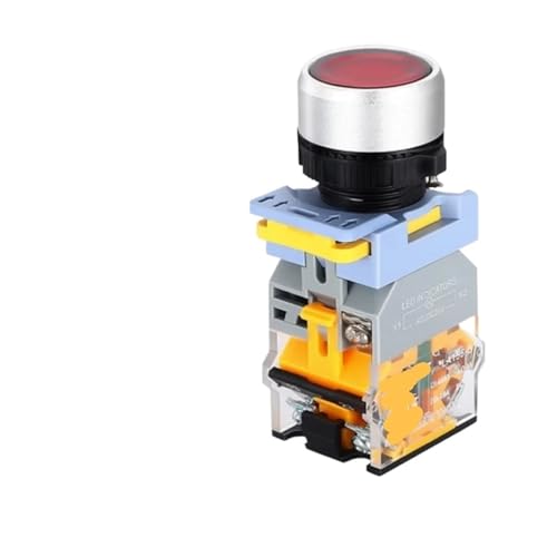 Interrupteur étanche 22mm autobloquant avec LED 12V rouge