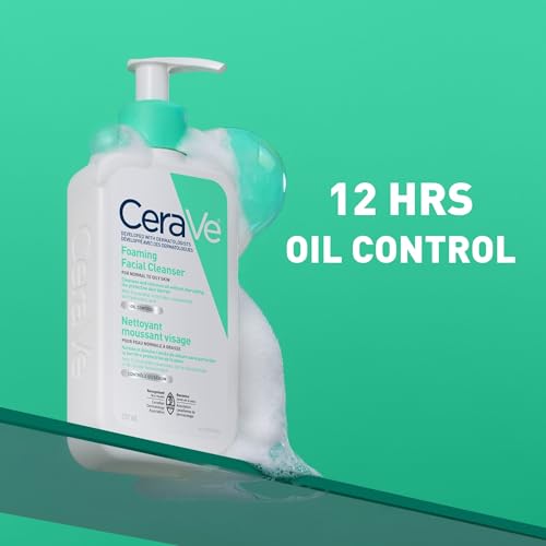 CeraVe Foaming Face Wash, Gel Face Cleanser for Normal to Oily Skin, Removes Excess Oil & Dirt, with Hyaluronic Acid, Niacinamide & Ceramides, Fragrance-Free, Recommended by Dermatologists, 562mL view 5