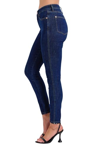 Judy Blue Women's Mid-Rise Tummy Control Classic Dark Wash Skinny Jeans2