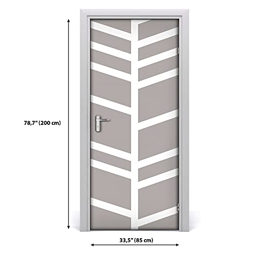Autocollant de porte pour rénover sans colle motif Herringbone