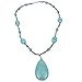 Gem Stone King Stunning Green Simulated Turquoise Howlite and Multi Gemstones Crystals Fashion Necklace | 18 Inch