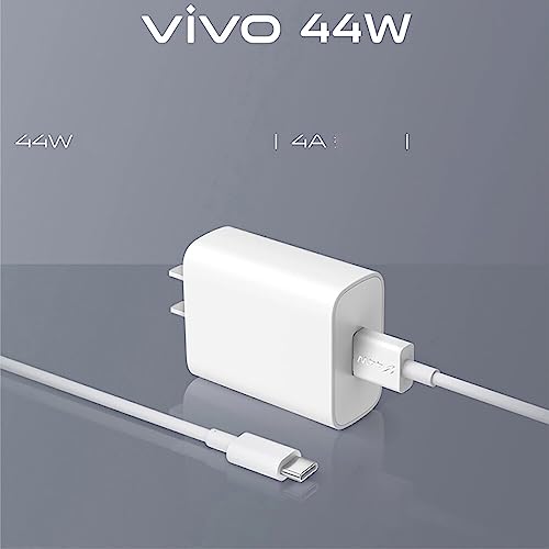 Image of 44watt Flash Charger Original Adapter & USB to C Cable Compatible for Vivo Y35,V25 5G, V23 5G,V25, V23e 5G,V23 Pro 5G, Y75 4G & All VIV0 Smartphone Series (VIV0 44W Charger)