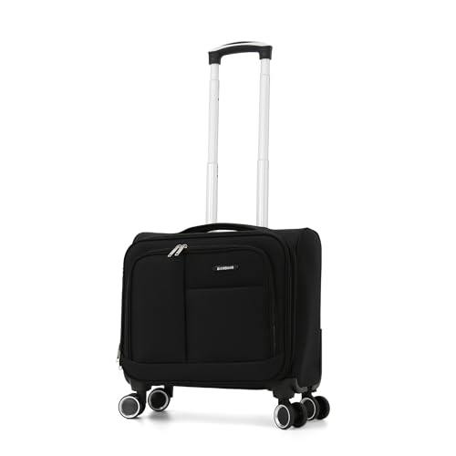 Giordano Cabin Soft Trolly S-18 Black Trolley Bags for Travel, Suitcase for Men and Women