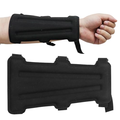 oubert Archery Arm Guard Adjustable Archery Forearm Wrist Protector with 3-Strap Buckles Lightweight Archery Protective Arm Guard